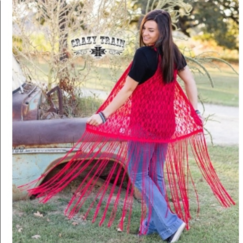 Red vest duster